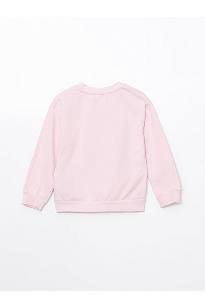 LC Waikiki LCW Kids Pink Crew Neck Pikachu Χοντρό φούτερ για κορίτσια με στάμπα