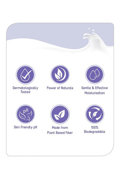 Babyhug Daily Moisturising Milk Wipes - 72 Pieces
