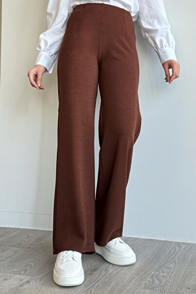 InStyle Palazzo Tan Trousers with Collets