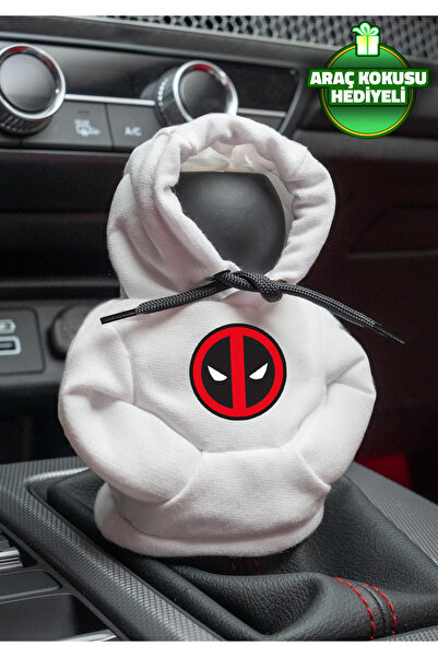 Freeyez سترة Marvel Deadpool White Gear Shift Hoodie للسيارة، ملابس ناقل الحر...