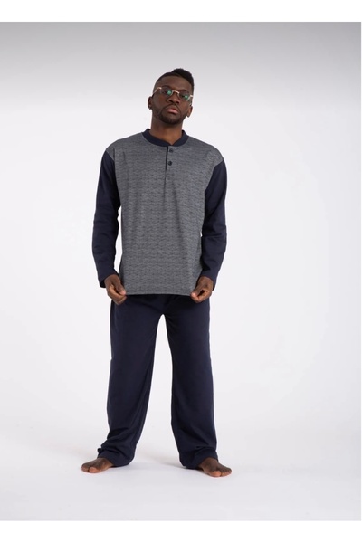 Free Beka %100 Pamuklu Süprem Jakarli Erkek Pijama Takımı 1001 Rimoli