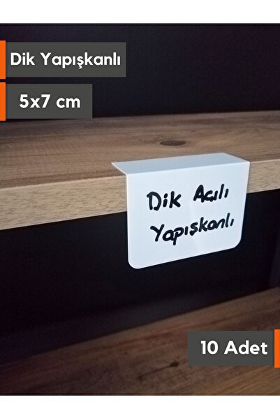 Şeffaf Etiket 50 kom PVC bela etiketa 5x7 cm tabla uspravna lepljiva etiketa ...