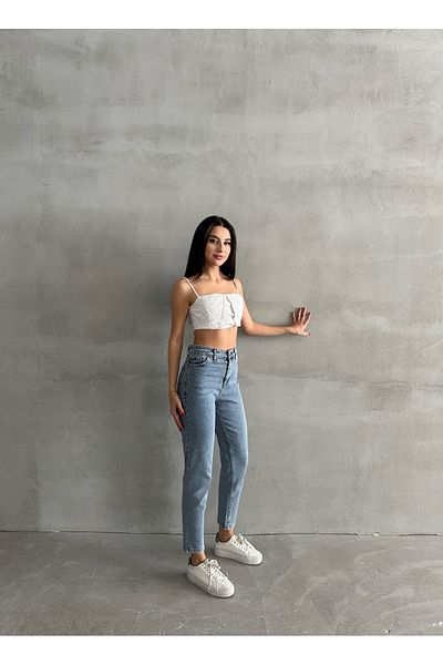 Butik Pantaloni Mom Jeans din Lycra