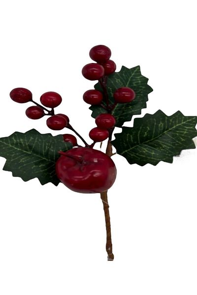 Yenigeldi 20 cm Mini Cockina and Leaf New Year's Decoration - 1 Piece T1111