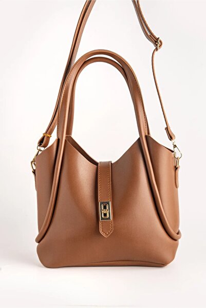 KOÇAK ÇANTA Women's Crossbody Shoulder Bag with Lock Closure Detail and Puppy Design