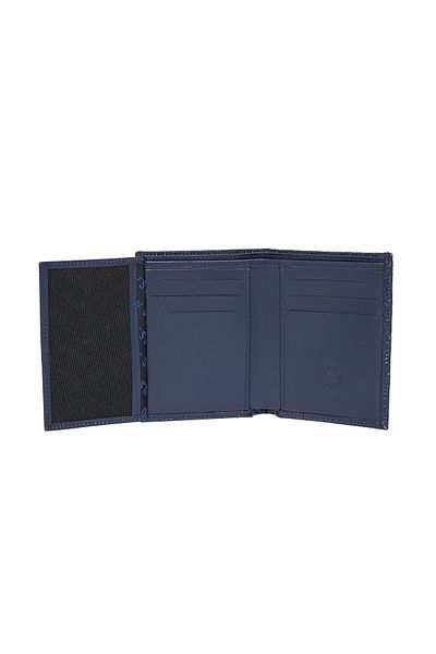 U.S. Polo Assn. Η.Π.Α. Polo Assn. 24020-24021 πορτοφόλι από γνήσιο δέρμα ΣΚΟΥΡΟ ΜΠΛΕ