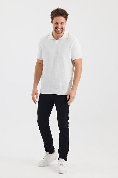 ALEXANDERGARDI Μπλουζάκι Polo Neck ριγέ Regular Fit - E24-EZE-32