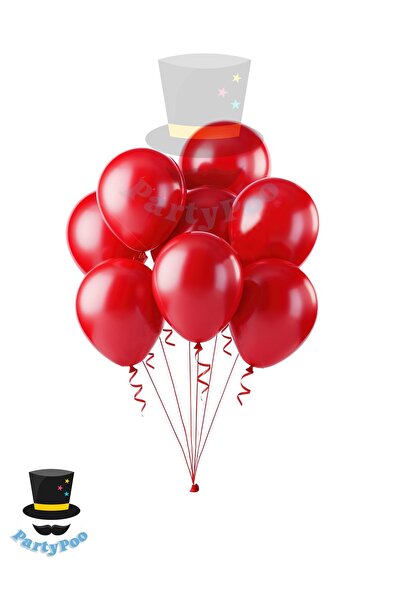 PartyPoo Red Metallic Colored 20-piece Balloon Set
