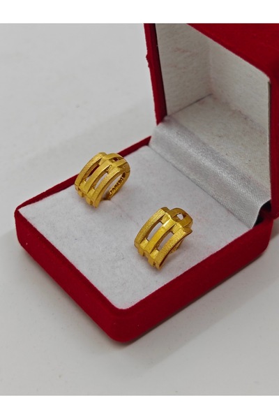 paksoy kuyumculuk Kaburga Desenli 22 Ayar J Küpe