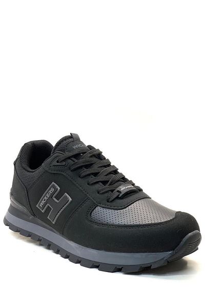 Wickers 2558 Ορθοπεδικό Ανδρικό Μαύρο/Καπνιστό Sneaker