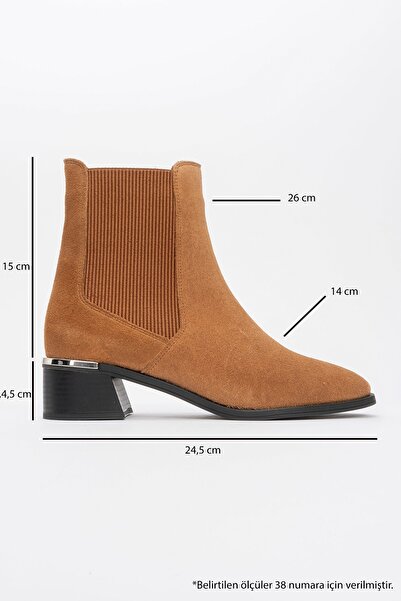 LuviShoes NEİVA Toprak Süet Hakiki Deri Kadın Chelsea Bot