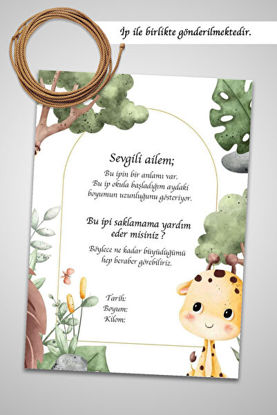 Artcrelier Okulda İlk Günüm Boy Kilo Ölçüm Etkinliği 8 Adet Okul Hediyesi