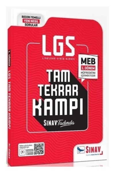 Sınav Yayınları 8. Sınıf LGS 1. Dönem Tam Tekrar Kamp Kitabı Sınav Yayınları