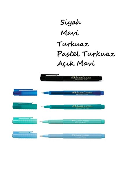Faber Castell 5 Adet 1554 Broadpen 0.8mm  Kalem Set
