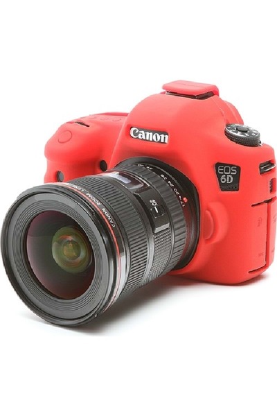 DP Canon 6D kırmızı Silikon kılıf