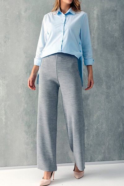 Yeppmoda Women's Wide Leg Knitwear Trousers