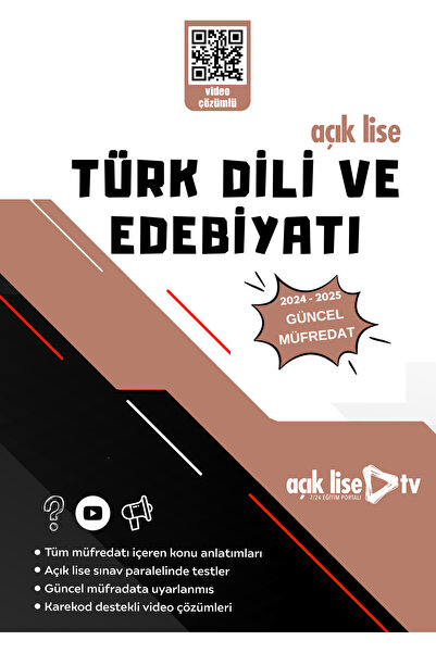 Açık Lise TV Türk Dili Ve Edebiyatı 1- Konu Ve Soru - Güncel Müfredat