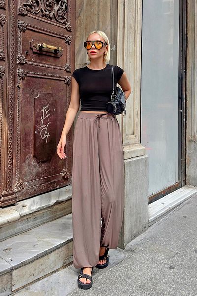 Swist Bequem geschnittene Nerz-Plissee-Modal-Damenhose