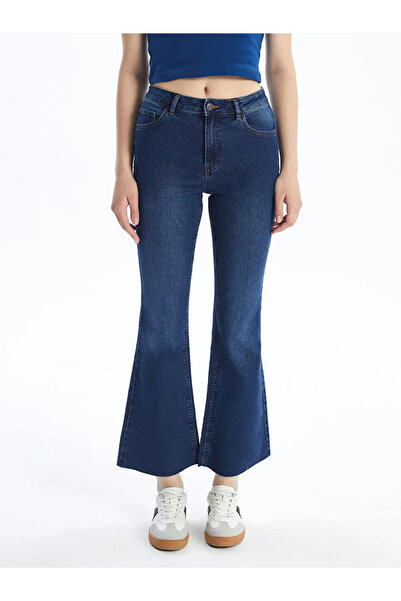 LC Waikiki LCW Jeans İndigo Mars Flare Kadın Jean Pantolon