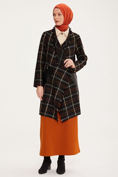 Armine Καρό πλεκτό Wear Out 22k5921 Μαύρο