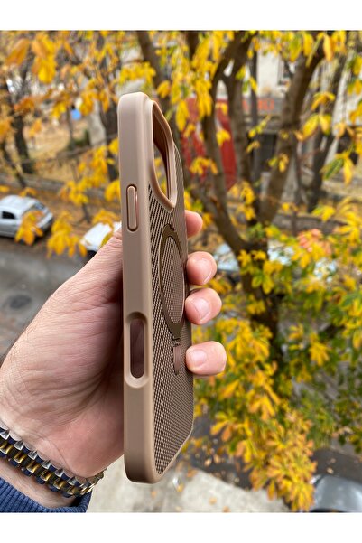 Posso Apple İphone 16 Pro Max Uyumlu Kılıf Karbon Fiber İşlemeli Tasarım Metal Magsafe Stand Özellik Case