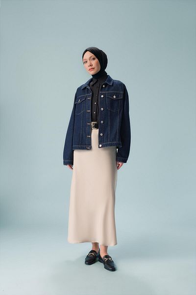 Armine Navy Blue Denim Jacket - 24Yd3415