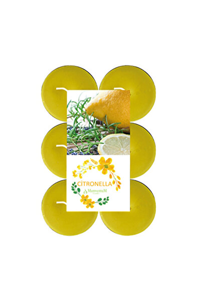 MumvemuM 12 Lı 30 gr Citronella Sinek Kovan Tealight Mum