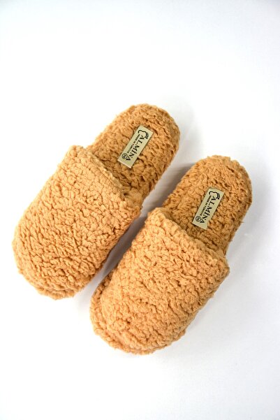 SUNSTEP Winter Indoor Camel Women's Woolen House Slippers