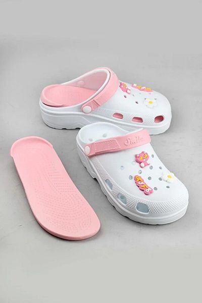 SUNSTEP Smile White Papuci de spital Papuci de asistentă Papuci de doctor Papuci de bucătar Papuci de laborator pentru piscină de mare