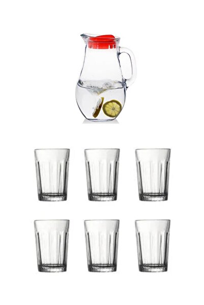 Paşabahçe Sürahi (1000 ml) ve Palaks Bardak Seti 6 lı