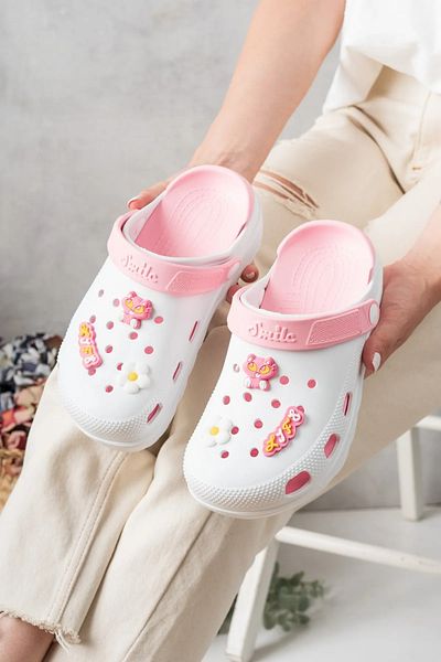SUNSTEP Smile White Papuci de spital Papuci de asistentă Papuci de doctor Papuci de bucătar Papuci de laborator pentru piscină de mare