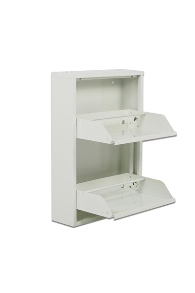 Alveon İki Raflı Metal Ayakkabılık | 2 Li Metal Ayakkabı Dolabı