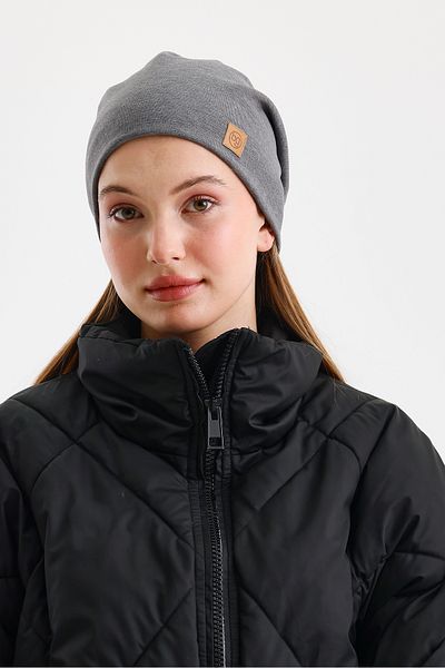 Butikgiz Light Gray Thermal - 100% Cotton Soft 2 Style Beanie Premium Cuts Series