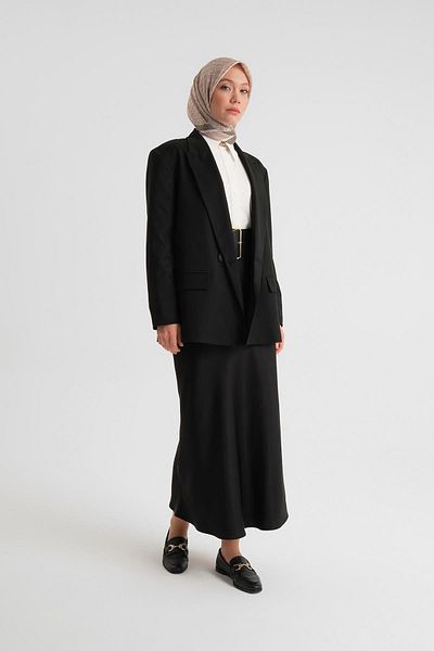Armine Black Double Button Jacket - ORT5418