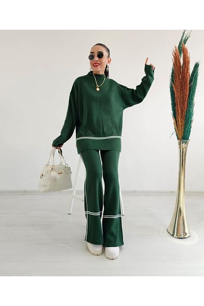 Altı Üstü Butik Set dublu de tricotaje cu dungi laterale