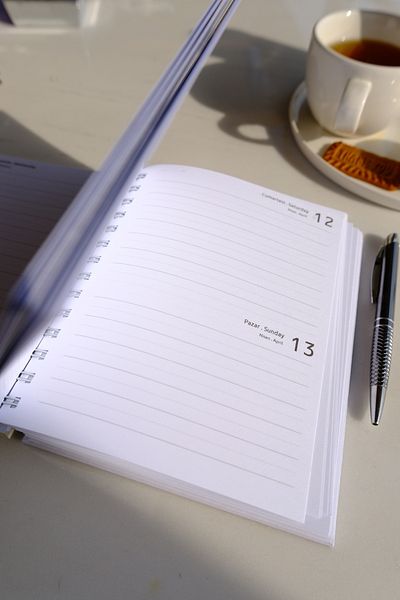 Lemsstudio Soft 2025 Beige Pastel Beige Cream Hard Cover Spiral Daily Dated Agenda