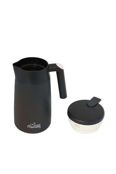 Any Morning Thermos Isolierkanne, Schwarz