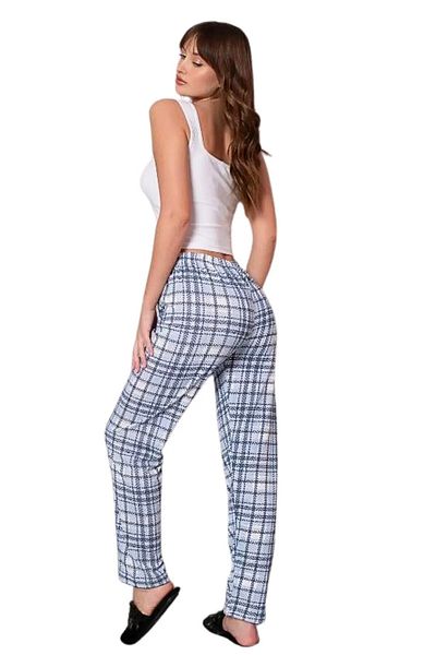 DONEX Pantaloni de pijama de damă cu imprimeu din țesătură groasă