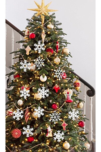 Partifabrik Сніжинка Новорічна ялинкова прикраса, упаковка 12 шт., 9*9 см