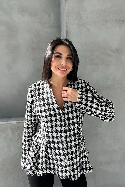Seda Yalçın Atelier سترة سوداء بتصميم شريطي بتفاصيل شريطية