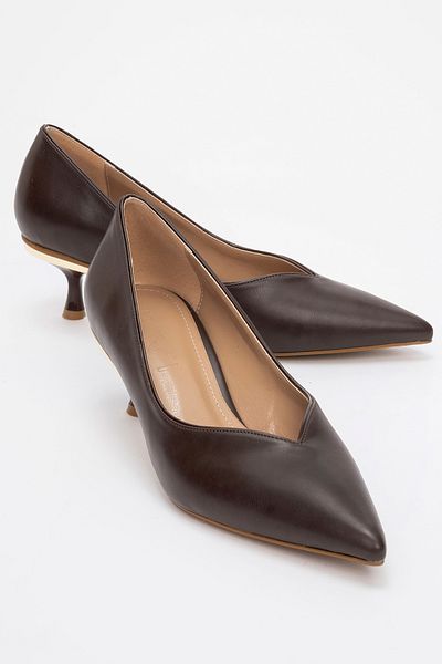 LuviShoes Eupho Brown Skin Women's Low Heel Shoes