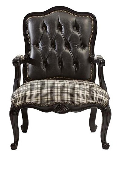 BENGİ TİCARET Sandalye ZUS 001 Ahşap 90466 Klasik Berjer Kayın Ahşap Ayak Geniş Oturum El Yapım