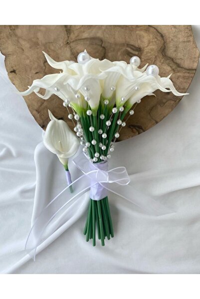 MEVSİMEV Mevsimweeding ıslak gala çiçeği incili gelin buketi