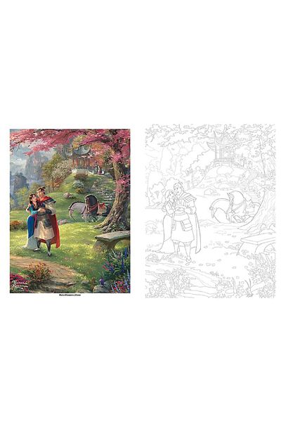 Disney Press كتاب تلوين ديزني دريمز توماس كينكيد ستوديوس