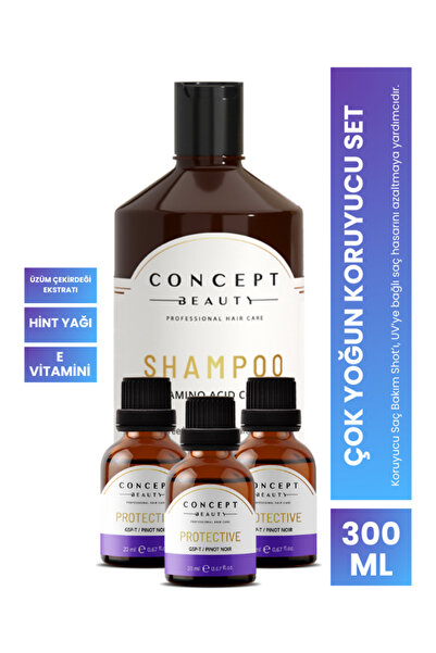 Concept Beauty شامبو العناية بالشعر الواقي المكثف للغاية - شامبو عضوي طبيعي خ...
