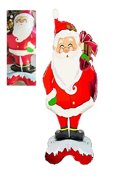 Parti dolabı New Year Santa Claus Standing Foil Balloon New Year Celebration Decor Ornament Balloon 68x120cm