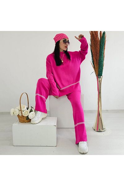 Altı Üstü Butik Set dublu de tricotaje cu dungi laterale