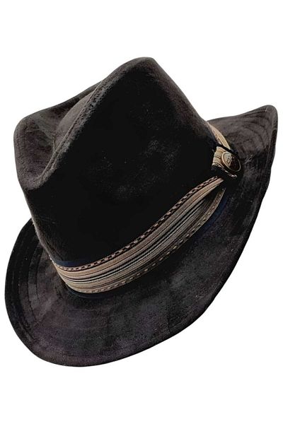 Uniquetrenders Unisex Nubuck Cowboy Trilby Hat