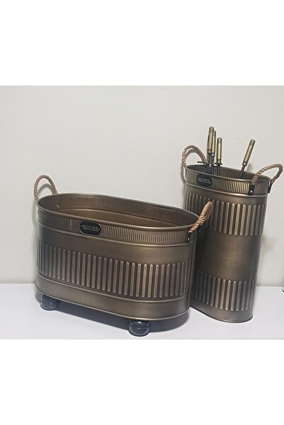 KOCHER 2025 New Kocher Şömine Aksesuar Seti gold 55 halat