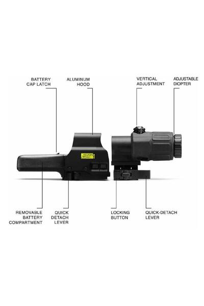 Emerson EOTECH Tipi 518 Red Dot+G33 3X Magnifier Set-Siyah ISG9137